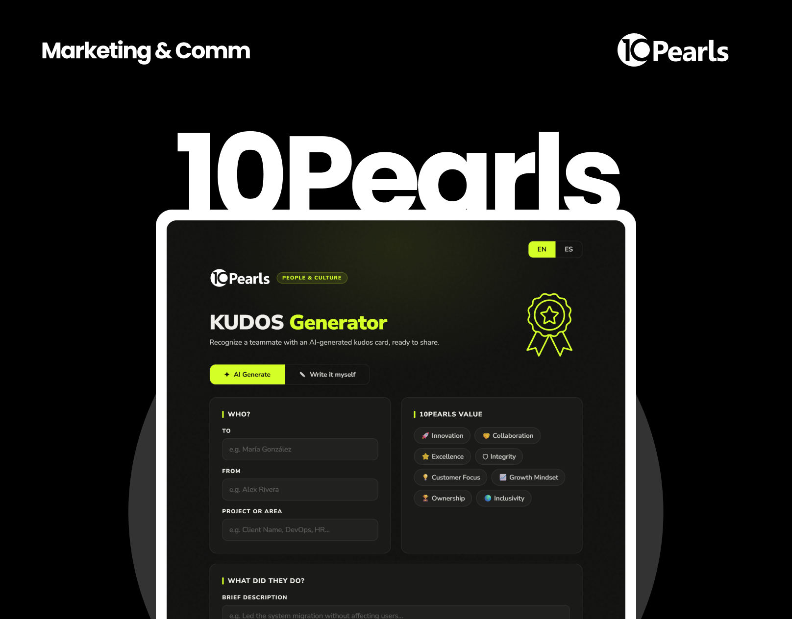 10Pearls Internal Products